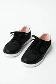 Pembe Potin Fileli Bağcıklı Comfort Taban Kadın Sneaker A1971-20SiyahFüme - 4