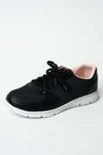 Pembe Potin Fileli Bağcıklı Comfort Taban Kadın Sneaker A1971-20SiyahFüme - 5