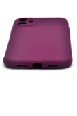 iPhone 11 Uyumlu Düz Renk Esnek Yumuşak Silikon Kılıf  Rubber Mürdüm thumbnail 4