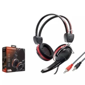 Hadron Hd1105 Mikrofonlu Kulaklık 3.5Mm Siyah-Kırmızı - 1