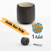 Tek Vidalı Çizgili Düğme Metal Kulp Antik Sarı Çekmece Mobilya Mutfak Dolabı Dolap Kulbu Kulpları thumbnail 1