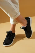 Pembe Potin Fileli Bağcıklı Comfort Taban Kadın Sneaker A1971-20SiyahFüme - 2