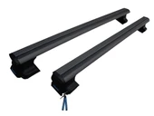 TrophyBars Kilitli Port Bagaj Ayağı Tavan Çıtası Barı Ara Atkı Oluksuz Siyah 130cm 61.01.998.0130 - 2