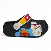 Calx 9041 Siyah Crks Tavşan Figürlü Erkek Çocuk Havuz Plaj Terlik thumbnail 5