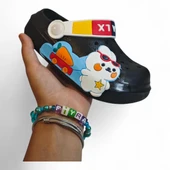 Calx 9041 Siyah Crks Tavşan Figürlü Erkek Çocuk Havuz Plaj Terlik thumbnail 8