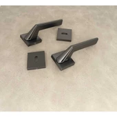 Rivax Anka Mat Antrasit Zamak Kare Rozetli Oda Kapı Kolu 1 Takım thumbnail 2