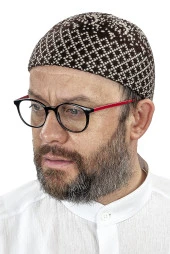 Kışlık Orlon Takke Karyağdı Desenli - Kahverengi thumbnail 1