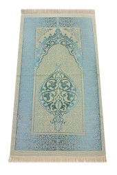 Özel Kutulu Örtülü Seccade Seti Lacivert thumbnail 4