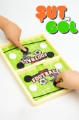 Lastik Fırlatmalı Futbol Şut ve Gol Hızlı Sapan Masa Futbol Oyunu Çocuk Odaklanma Zeka Kutu Oyunu - 1
