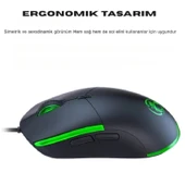 Monozone Arkadan Aydınlatmalı 3200DPI Usb Oyun Faresi Kablolu E-Spor RGB’li Renkli Programlanabilir thumbnail 7