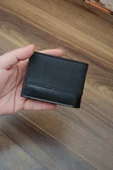 Erkek Cüzdan | Kot Desen basklı | Minimal tasarım | 10 Kart Cepli | Modern Tasarım | Siyah Renk - 6