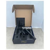 Rivax Anka Mat Siyah Zamak Kare Rozetli Oda Kapı Kolu 1 Takım thumbnail 4