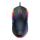 TechTic Ergonomik Çift El Kullanım Gamer Kablolu Oyuncu Mouse RGB İmice T30 Ayarlanabilir 3200DPI thumbnail 1