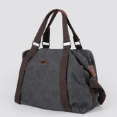 ÇÇS 40230 Kanvas Seyahat Çantası Siyah thumbnail 3