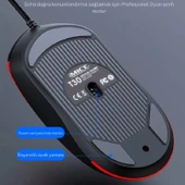 TechTic Ergonomik Çift El Kullanım Gamer Kablolu Oyuncu Mouse RGB İmice T30 Ayarlanabilir 3200DPI thumbnail 4