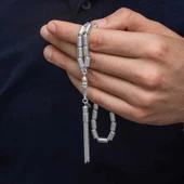 Gümüş Kapsül Kesim Erkek Tesbih - 2