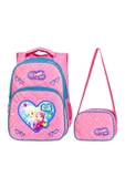 Pembe Benekli İlkokul Çantası Kız 5001 Özkara Çanta - 1