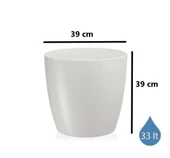 Omnipazar SO-YK06 Yakut Saksı Takımı Separetörlü 33 Litre Kirli Beyaz 3 Adet - 2