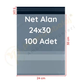 24x30+5 cm (24x35) Cepli Kargo Poşeti 100 Adet - 1