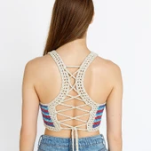 Bordo-Mavi Büstiyer - 3