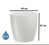 Omnipazar SO-YK07 Yakut Saksı Takımı Separetörlü 66 Litre Kirli Beyaz 3 Adet - 2