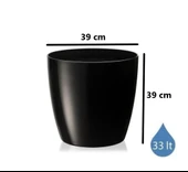 Omnipazar SO-YK06 Yakut Saksı Takımı Separetörlü 33 Litre Siyah 3 Adet - 2