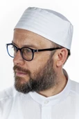 Fileli Kalıp Kumaş Takke Beyaz - 1
