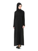 İhvan 5008-1 Siyah Pratik Kendinden Örtülü Namaz Elbisesi - 1