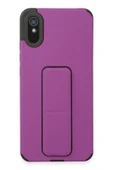 Xiaomi Redmi 9A Kılıf Mega Standlı Silikon - Mor - 1