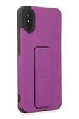 Xiaomi Redmi 9A Kılıf Mega Standlı Silikon - Mor - 2