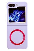 Samsung Galaxy Z Flip 5 Kılıf Mata Fold Kapak - Lila - 1
