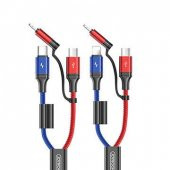 Joyroom S-M376 Type-c Mikro İphone Örgülü Çoklu USB Kablosu - 8