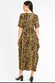 Yazlık Salaş Leopar Desenli Elbise - 2