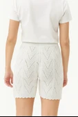 Sarı Gri Yazlık Örgü Beyaz Şort - 2