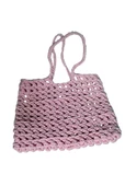 Örgü Pembe Çanta - 1