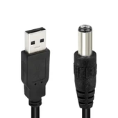 Powermaster Usb Erkek 5.5*2.5 Mm Uçlu Adaptör Jacklı 1 Metre Kablo - 1