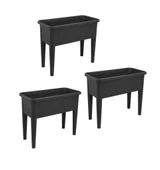 Omnipazar SO-AB03 Ayaklı Bahçe Yetiştirme Saksı 60 Lt Antrasit 3 Adet thumbnail 1