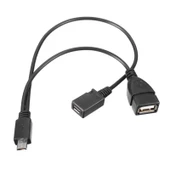 Powermaster PM-17971 USB Dişi Micro USB Erkek Dişi 20 Cm Y OTG Kablo - 1