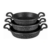 3PCS DÖKÜM SAHAN TAVA SET 18-20-22CM (5047) - 1