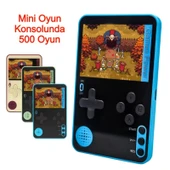 500 Dahili Oyunlu Mini Game Console Taşınabilir Retro Oyun Konsolu Eğlence Keyif Bir Arada - 7