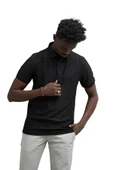 Regular Fit Likralı Kendinden Çizgili Polo Yaka T-Shirt thumbnail 11