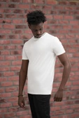 Sıfır Yaka Merserize Pamuklu İnce Kumaş Regular Fit T-Shirt - 7