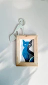 Bkh Kedi Detaylı Ahşap Tasarım Çerçeve - 1