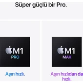 MacBook M1 Pro Çip 16GB 1TB SSD macOS 14" QHD Taşınabilir Bilgisayar Gümüş MKGT3TU/A thumbnail 5