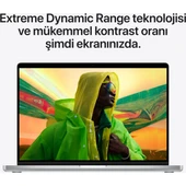 MacBook M1 Pro Çip 16GB 1TB SSD macOS 14" QHD Taşınabilir Bilgisayar Gümüş MKGT3TU/A thumbnail 8