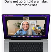 MacBook M1 Pro Çip 16GB 1TB SSD macOS 14" QHD Taşınabilir Bilgisayar Gümüş MKGT3TU/A thumbnail 9