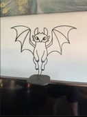 Ejderha Figürlü Dekor  Uçan Ejderha Masaüstü veya Monitör Üstü Süs  22x18 cm Siyah - 1