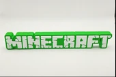 Minecraft Yazılı 3D Dekoratif Obje 20cm Masaüstü Süs ve Duvar Aksesuarı  Oyun Odası İçi thumbnail 1