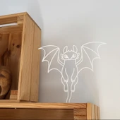 Ejderha Figürlü Dekor  Uçan Ejderha Masaüstü veya Monitör Üstü Süs  22x18 cm Siyah - 1