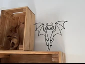 Ejderha Figürlü Dekor  Uçan Ejderha Masaüstü veya Monitör Üstü Süs  22x18 cm Siyah - 2